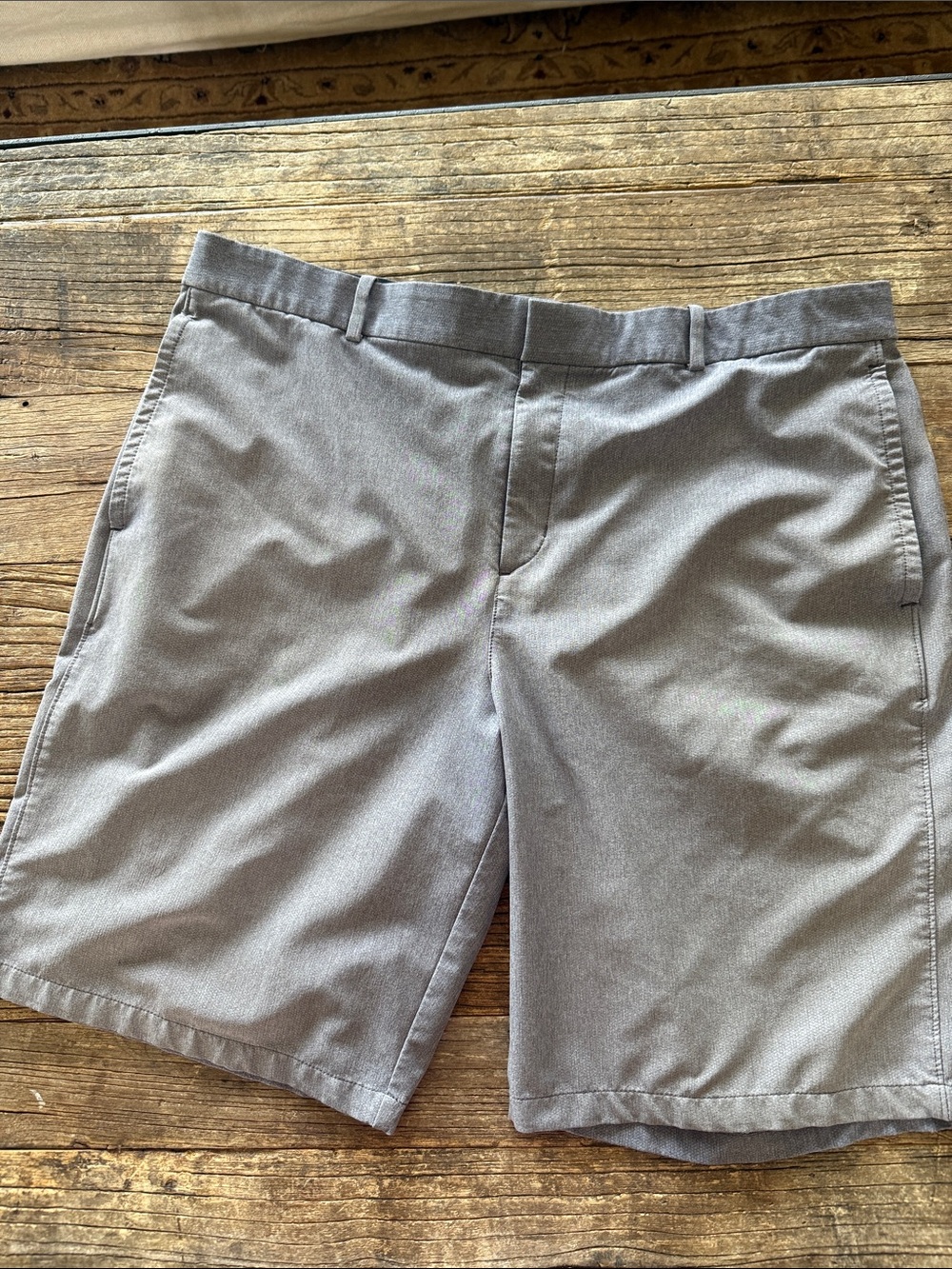 Nike Men's Gray Flat-Front Performance Shorts